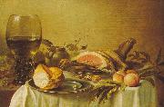 Pieter Claesz Breakfast with Ham oil painting